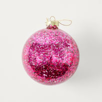 Bow & Bright Shimmer Pink Vintage Glass Bauble