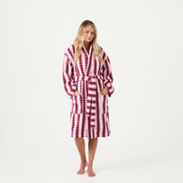 Riley Berries Velour Stripe Bath Robe