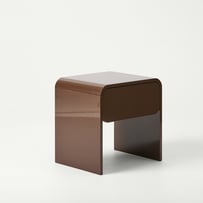 Miro High Gloss Chocolate Bedside Table