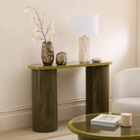 Clover High Gloss Olive & Chartreuse Console