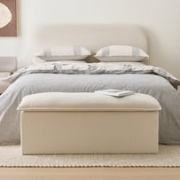 Pia Natural Linen Pillow Blanket Box 