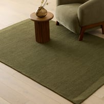 Finn Hand Loomed Olive Wool Rug