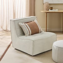 Otis Snow Boucle Lounge Chair 1 Seater
