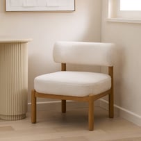 Henri Cream Teddy Boucle 1 Seater Chair