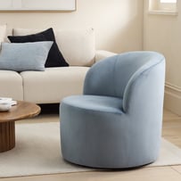 Bonnie Aurora Velvet Swivel Chair
