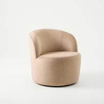 Bonnie Mushroom Velvet Swivel Chair