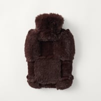 Clea Chocolate Recycled Fur Hot Water Bottle 