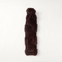 Clea Chocolate Recycled Fur Long Hot Water Bottle 