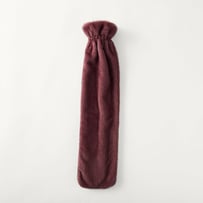 Zurich Mulberry Recycled Fur Long Hot Water Bottle