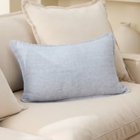 Belgian Denim Vintage Washed Linen Cushion