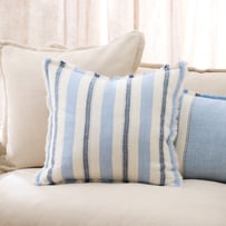 Shadow Cashmere Blue Stripe Linen Cushion