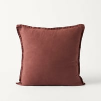 Belgian Coffee Vintage Washed Linen Cushion
