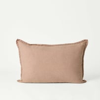 Belgian Mocha Vintage Washed Linen Long Cushion