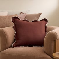Emia Chocolate Linen Cushion