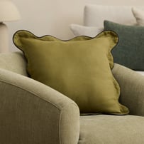 Emia Olive Linen Cushion