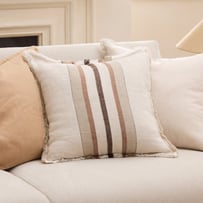 Indra Chocolate Linen Cushion