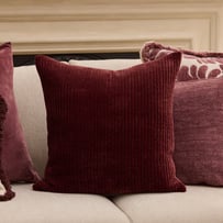 Rosedale Corduroy Berry Cushion