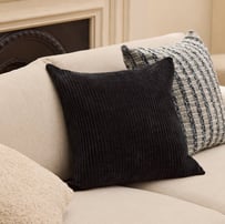 Rosedale Corduroy Black Cushion