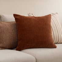 Rosedale Corduroy Rust Cushion