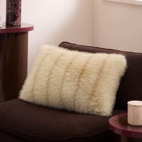 Lucerne Pebble Recycled Fur Cushion