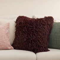 Moritz Chocolate Recycled Fur Cushion