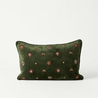 Aurora Velvet Ivy Floral Cushion