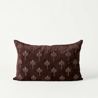Aurora Velvet Raisin Palm Cushion