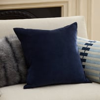 Fenton Navy Velvet Cushion