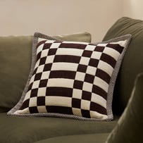 Cooper Chocolate Check Cushion