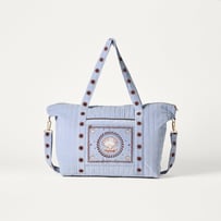 Island Drift Blue Overnight Bag