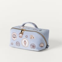 Island Drift Blue Compartment Cosmetic Bag