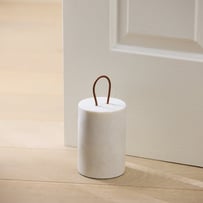 Mara White Marble Doorstop