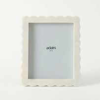 Sara White Large Scalloped Marble Frame