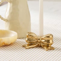 Coco Gold Bow Small Candleholder