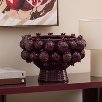 Granada Burgundy Pedestal Bowl