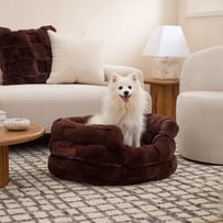 Ziggy Chocolate Clea Recycled Fur Pet Bed