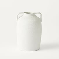 Urn White Textured Small Vase