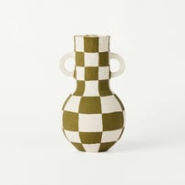 Remi Cream & Olive Tall Vase