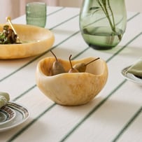 Arto Caramel Resin Wave Bowl