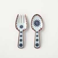 Aegean Blue Melamine Salad Servers