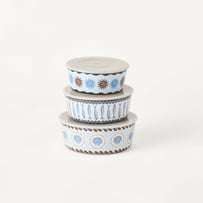 Aegean Blue Melamine Containers Set of 3