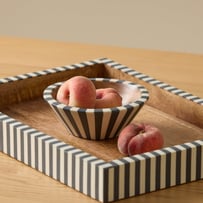Attica Black & Ivory Resin Small Bowl