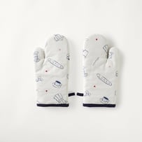 Petit Dejeuner Blue Oven Mitts Pack of 2