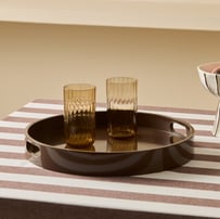 Chloe Chocolate Round Serving Tray