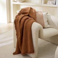 Leiden Brown Sugar Boucle Throw