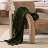 Riley Spinach Knit Throw