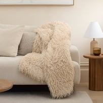 Moritz Winter Wheat Recycled Fur Throw