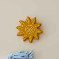  Sun Golden Spice Cotton Mache Wall Décor