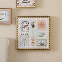 Kora Artefact Blue & Natural Square Canvas