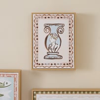 Kora Urn Blue & Natural Portrait Canvas